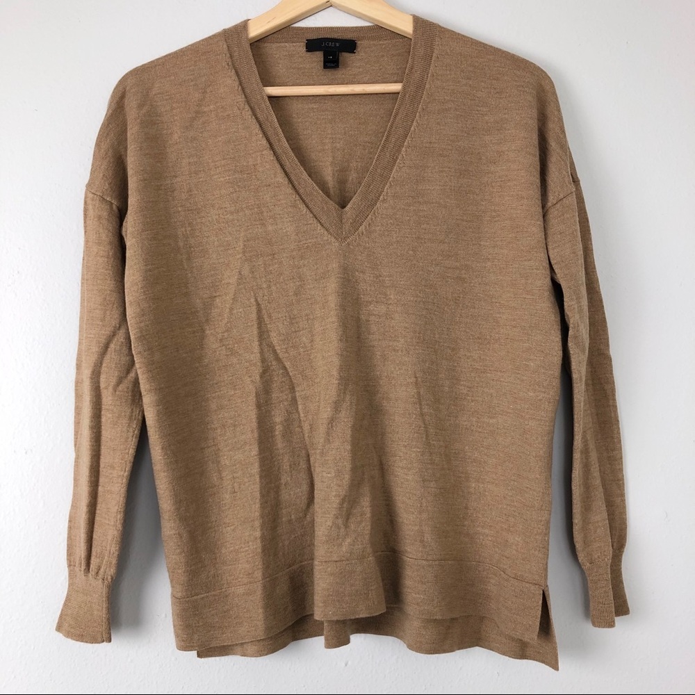 J. Crew Wool Tan Pullover Sweater - Picture 1 of 3